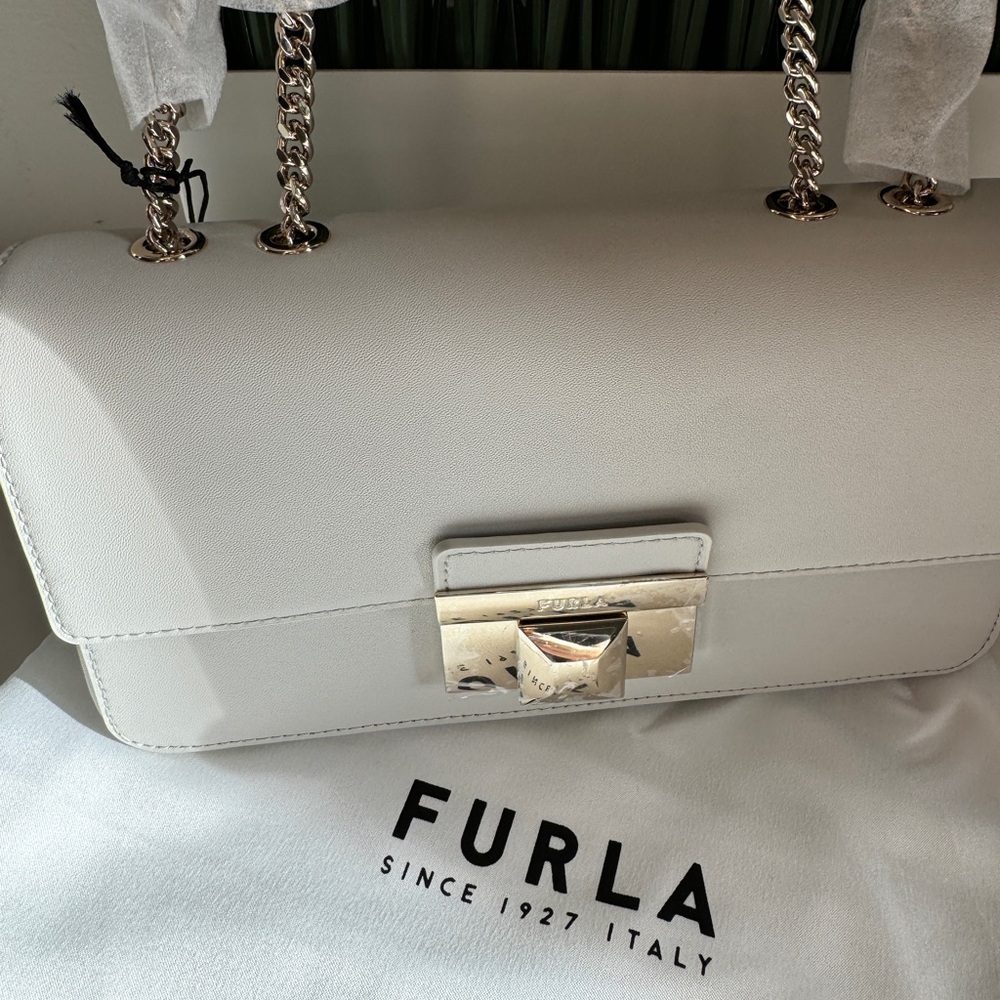 New Furla Leather Crossbody MARSHMALLOW - Picture 8 of 8